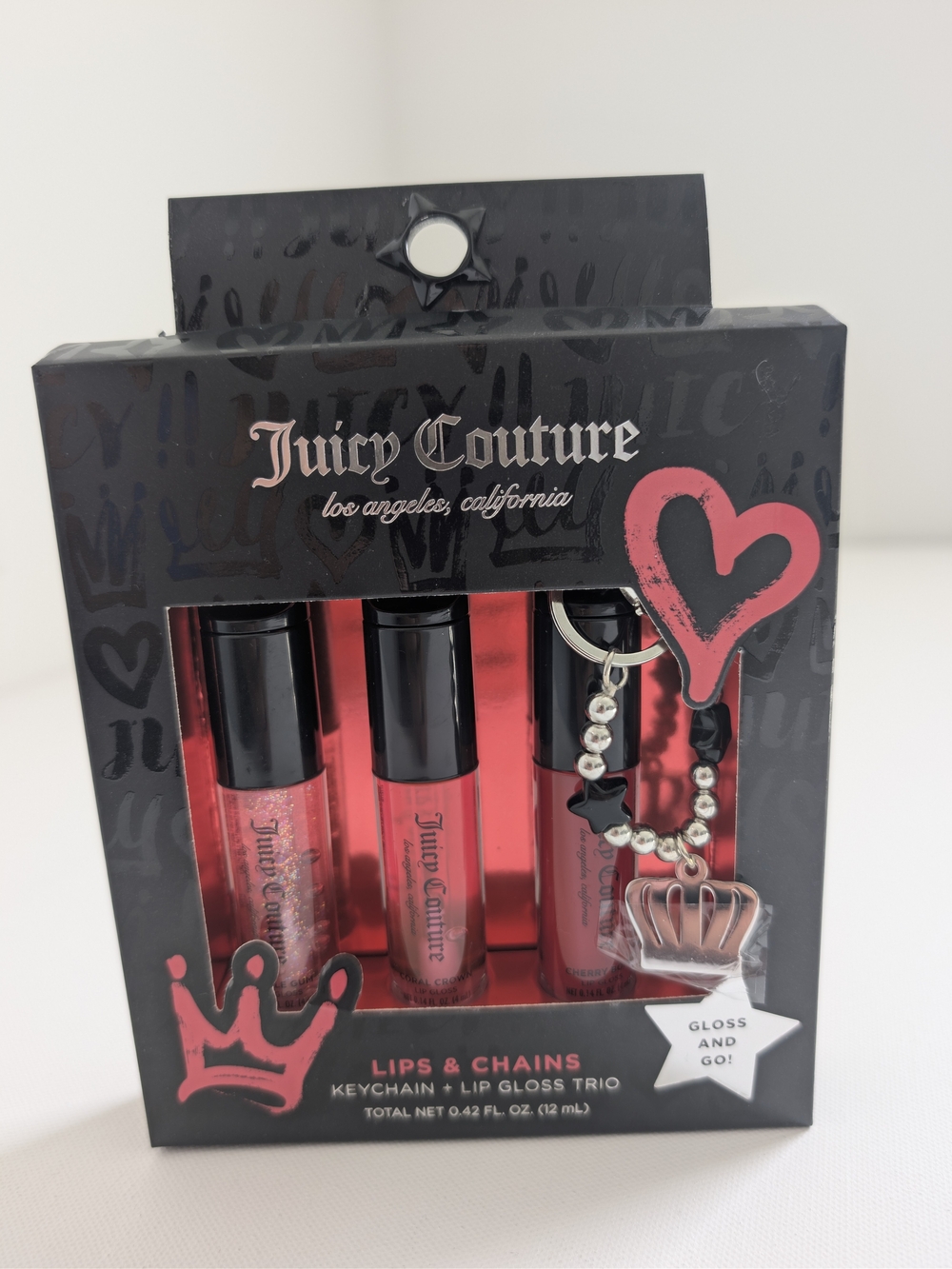 Juicy Couture Lips & Chains Lip Gloss Trio - Red and Pink Shades